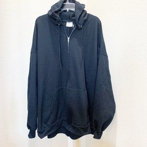 Joes USA Black Zip Front Fleece Hoodie Size 4 XL